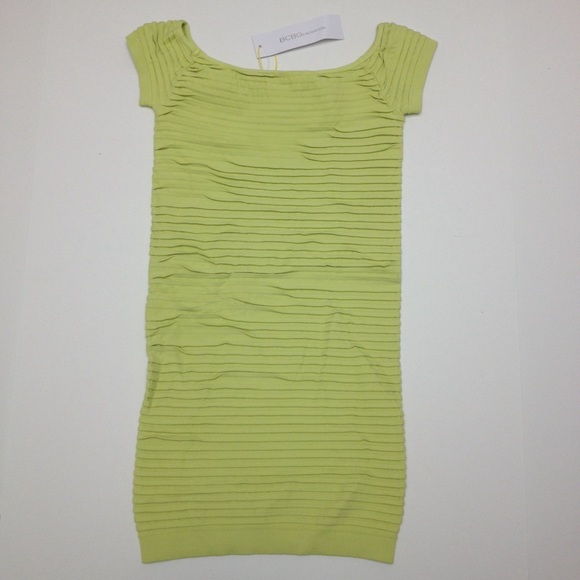 BCBGeneration OFF SHOULDER DRESS TEXTURED BODYCON - Picture 4 of 7